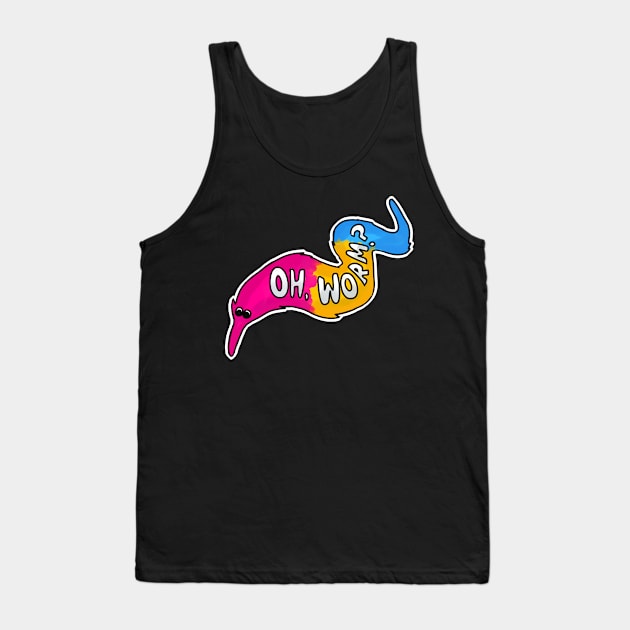 LGBTQ+ Pansexual Pride Worm on a String Tank Top by revenantwyrm